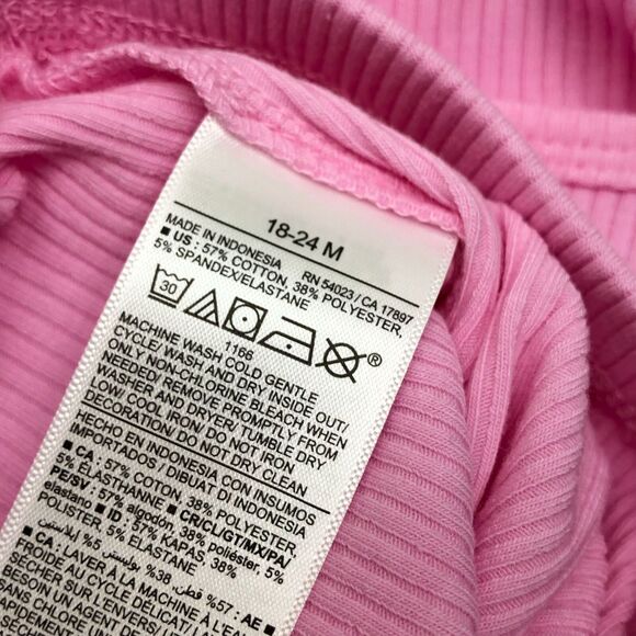 NEW Old Navy Baby Girl 18-24 Months Rib Knit Pink Tank Top Bloomers Outfit Set - Picture 7 of 8